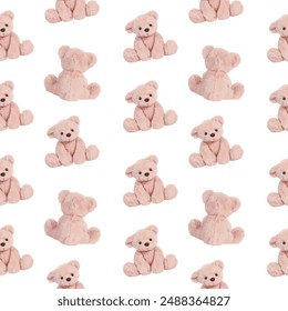 bear toys pattern white background 