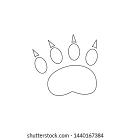 bear track icon. Element of camping for mobile concept and web apps icon. Outline, thin line icon for website design and development, app development