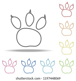 bear track icon. Elements of Camping in multi colored icons. Simple icon for websites, web design, mobile app, info graphics