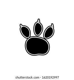 bear track icon. Simple glyph, flat vector of camping icons for ui and ux, website or mobile application