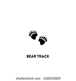 bear track icon vector. bear track sign on white background. bear track icon for web and app