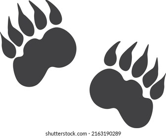 Icono de pista del oso. Dos siluetas negras
