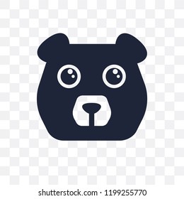 Bear transparent icon. Bear symbol design from Animals collection. Simple element vector illustration on transparent background.