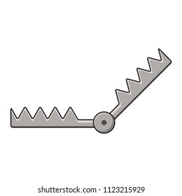 bear trap design isolated on white background