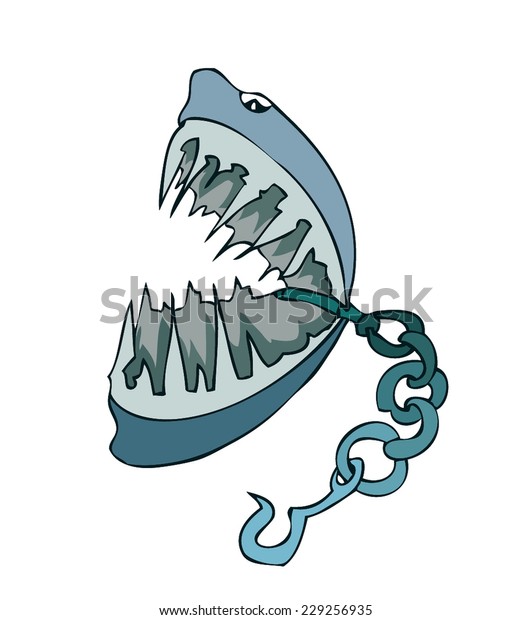 Bear Trap Shape Shark Large Pack Stock Vector (Royalty Free) 229256935