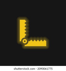Bear Trap yellow glowing neon icon