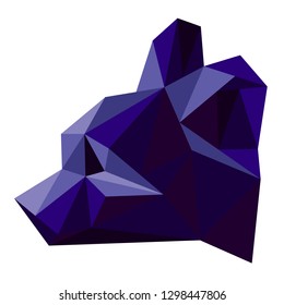 bear triangular blue