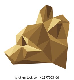 bear triangular gold