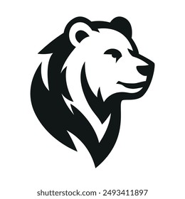 Bear tribal style. Vector drawing on a white background.