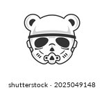 Bear trooper logo. Bear trooper head vector