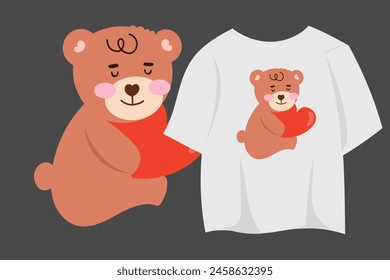 Bear tshirt artwork illustration design