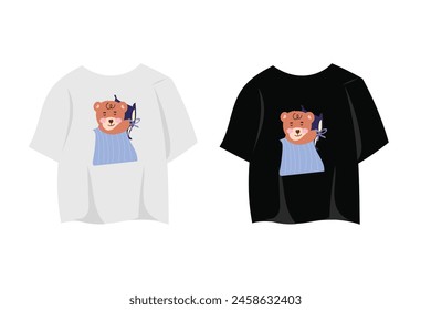 Bear tshirt artwork illustration design