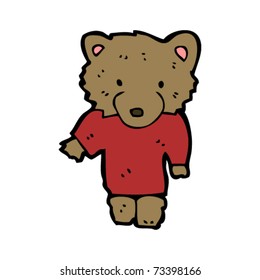 bear in t-shirt cartoon