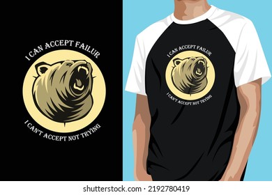 Bear t-shirt design. This is my vector design.
