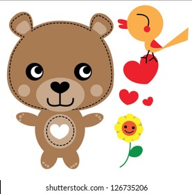 bear / T-shirt graphics / cute cartoon characters / cute graphics for kids / Book illustrations / textile graphic