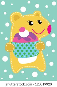 bear / T-shirt graphics / cute cartoon characters / cute graphics for kids / Book illustrations / textile graphic
