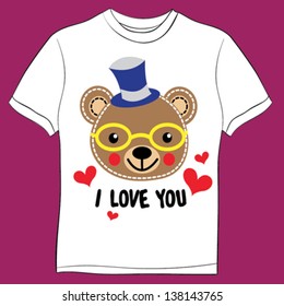 bear / T-shirt graphics / cute cartoon characters / cute graphics for kids / Book illustrations / textile graphic