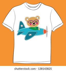 bear / T-shirt graphics / cute cartoon characters / cute graphics for kids / Book illustrations / textile graphic