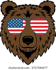 Bär mit Sonnenbrille USA