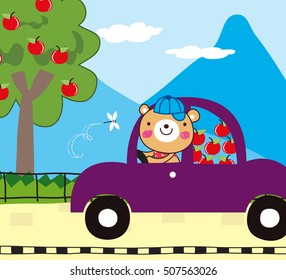 bear vacation in the mountain