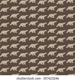 Bear vector art background design for fabric and decor. Seamless pattern
