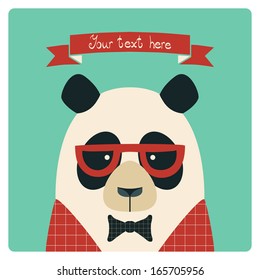 Bear vector card.