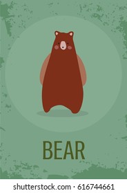 Bear vector children card