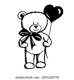 Bear. Vector clipart. Hand drawn