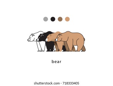 bear vector color