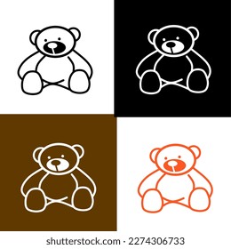 bear vector design illustration suitable for symbol, icon, game, gift, template, sticker