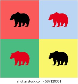 Bear vector  icon.