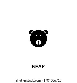 bear vector icon. bear black sign on white background. bear icon for web and app