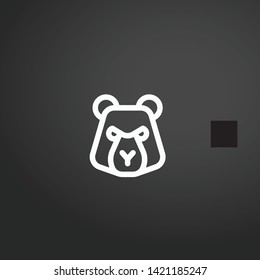 Bear vector icon. Bear concept stroke symbol design. Thin graphic elements vector illustration, outline pattern for your web site design, logo, UI. EPS 10.