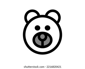 bear vector icon in eps format