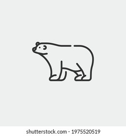 Bear vector icon illustration sign