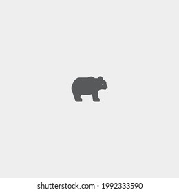 Bear vector icon illustration sign
