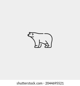 Bear vector icon illustration sign