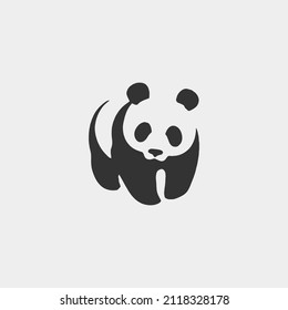 Signo de la ilustración del icono del vector del oso