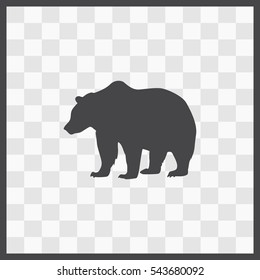 Bear vector icon. Isolated illustration. Business picture.