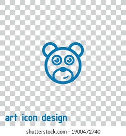 bear vector icon on an abstract background