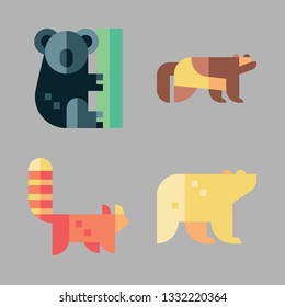 bear vector icon set