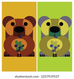 Dibujo de dibujos animados con vectores de oso