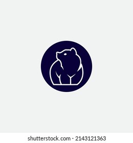 bear vector illustration design icon logo template