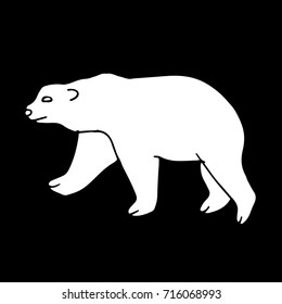 Bear vector illustration. Doodle style. Design icon, print, logo, poster, symbol, decor, textile, paper, card. 