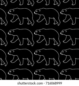Bear vector illustration. Doodle style. Design icon, print, logo, poster, symbol, decor, textile, paper, card. 