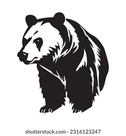Bear vector illustration, logo design 