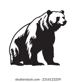 Ilustración del vector del oso, diseño del logotipo 