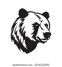 Ilustración del vector del oso, diseño del logotipo 