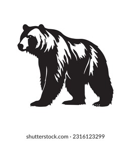 Ilustración del vector del oso, diseño del logotipo 