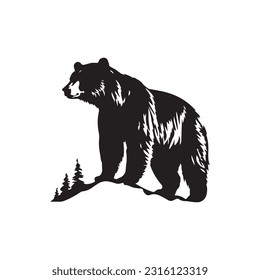 Bear vector illustration, logo design 